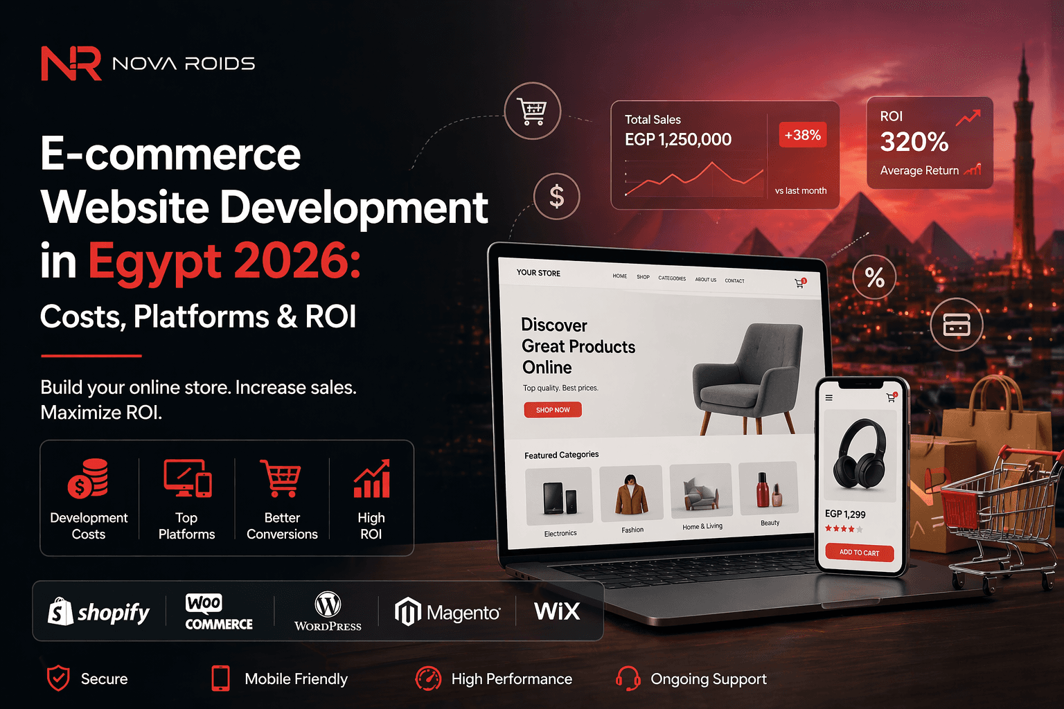 E-commerce website development in Egypt - online store dashboard